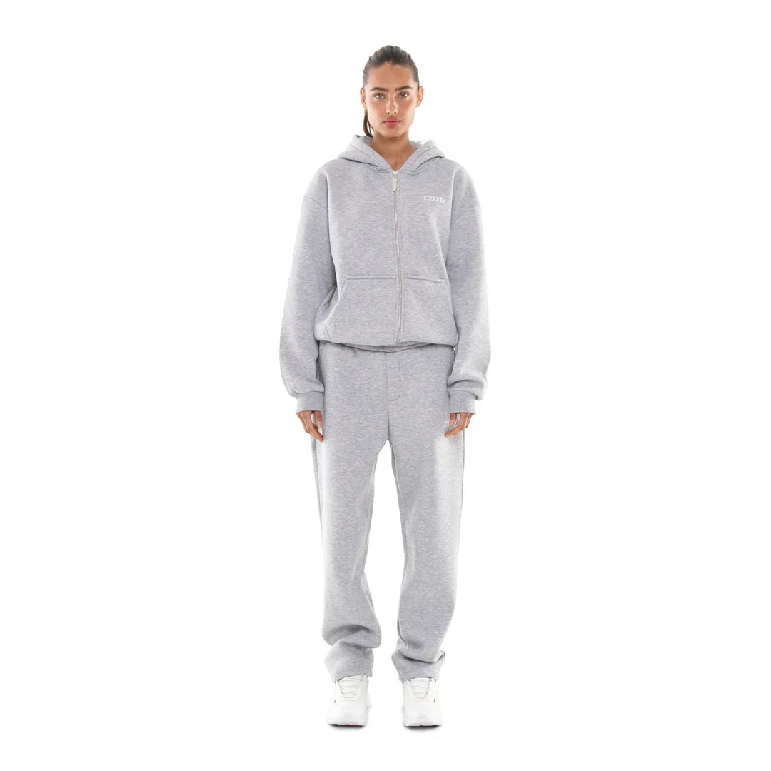 OPEN LEG JOGGER GREY MELANGE